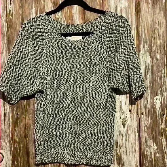 LOFT Tops - Loft Black and White Knit Top